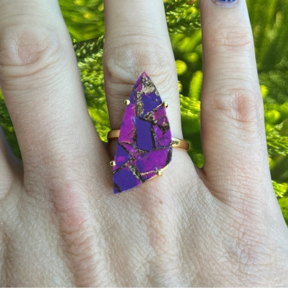 Purple Turquoise Gold Ring